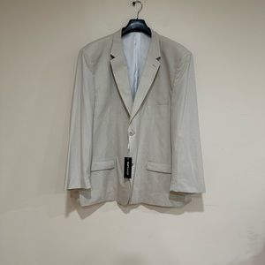 Men’s dressy jacket by suit shop size 60 regular Light beige. NWT.